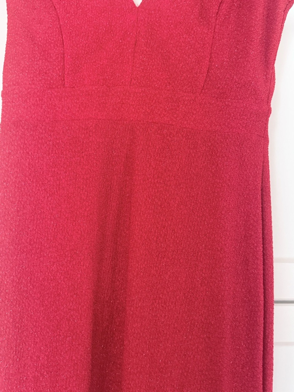 Red Sparkly Maxi Dress ✨ Elegant V-Neck Formal Gown NWT - Picture 12 of 13